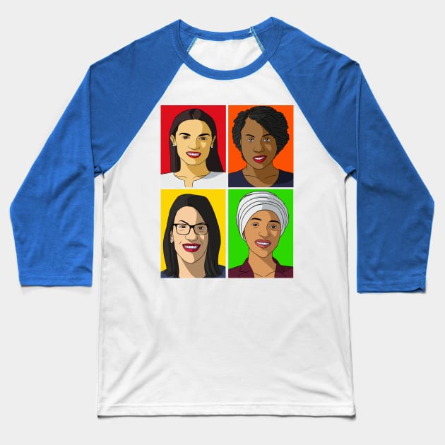 Alexandria Ocasio Cortez The Squad Baseball T-Shirt by Noseking